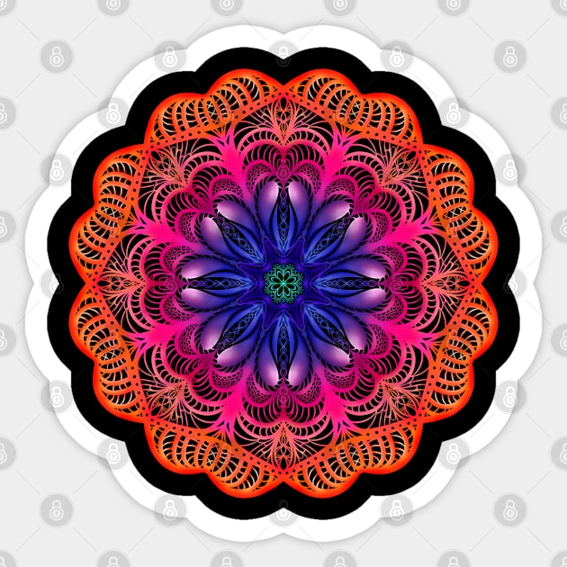 Mandala gradient Sticker by Drawers of Drawing